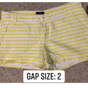 Yellow and White shorts